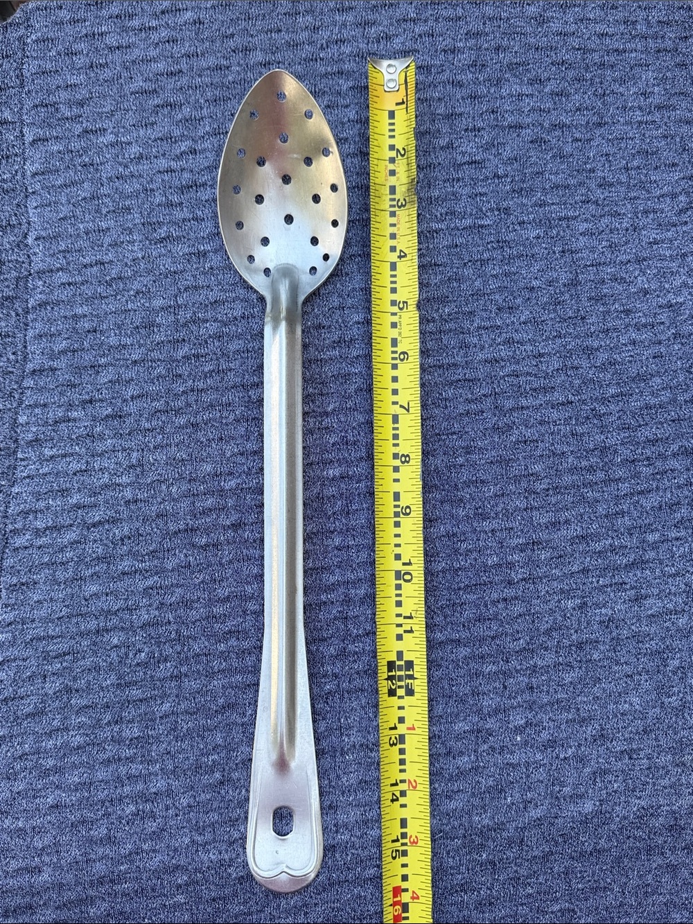 Vintage NASH 15” Stainless Steel Perforated Skimmer Spoon – Made in USA